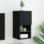 vidaXL TV-Schrank mit LED-Leuchten Schwarz 30,5x30x60 cm vidaXL TV-Schrank mit LED-Leuchten Schwarz 30,5x30x60 cm