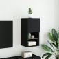 vidaXL TV-Schrank mit LED-Leuchten Schwarz 30,5x30x60 cm vidaXL TV-Schrank mit LED-Leuchten Schwarz 30,5x30x60 cm