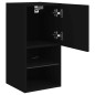 vidaXL TV-Schrank mit LED-Leuchten Schwarz 30,5x30x60 cm vidaXL TV-Schrank mit LED-Leuchten Schwarz 30,5x30x60 cm