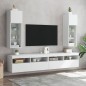 vidaXL TV-Schrank mit LED-Leuchten Weiß 30,5x30x90 cm vidaXL TV-Schrank mit LED-Leuchten Weiß 30,5x30x90 cm