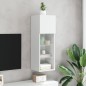 vidaXL TV-Schrank mit LED-Leuchten Weiß 30,5x30x90 cm vidaXL TV-Schrank mit LED-Leuchten Weiß 30,5x30x90 cm