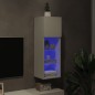 vidaXL TV-Schrank mit LED-Leuchten Weiß 30,5x30x90 cm vidaXL TV-Schrank mit LED-Leuchten Weiß 30,5x30x90 cm