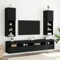 vidaXL TV-Schrank mit LED-Leuchten Schwarz 30,5x30x102 cm vidaXL TV-Schrank mit LED-Leuchten Schwarz 30,5x30x102 cm