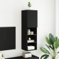 vidaXL TV-Schrank mit LED-Leuchten Schwarz 30,5x30x102 cm vidaXL TV-Schrank mit LED-Leuchten Schwarz 30,5x30x102 cm
