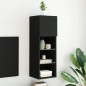 vidaXL TV-Schrank mit LED-Leuchten Schwarz 30,5x30x90 cm vidaXL TV-Schrank mit LED-Leuchten Schwarz 30,5x30x90 cm