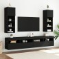 vidaXL TV-Schrank mit LED-Leuchten Schwarz 30,5x30x90 cm vidaXL TV-Schrank mit LED-Leuchten Schwarz 30,5x30x90 cm