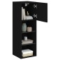vidaXL TV-Schrank mit LED-Leuchten Schwarz 30,5x30x90 cm vidaXL TV-Schrank mit LED-Leuchten Schwarz 30,5x30x90 cm