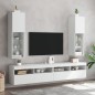 vidaXL TV-Schrank mit LED-Leuchten Weiß 30,5x30x102 cm vidaXL TV-Schrank mit LED-Leuchten Weiß 30,5x30x102 cm