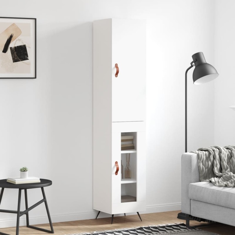 vidaXL Highboard Weiß 34,5x34x180 cm Holzwerkstoff vidaXL Highboard Weiß 34,5x34x180 cm Holzwerkstoff