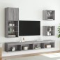 vidaXL TV-Schrank mit LED-Leuchten Grau Sonoma 40,5x30x102 cm vidaXL TV-Schrank mit LED-Leuchten Grau Sonoma 40,5x30x102 cm