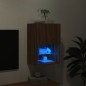 vidaXL TV-Schrank mit LED-Leuchten Braun Eichen-Optik 40,5x30x60 cm vidaXL TV-Schrank mit LED-Leuchten Braun Eichen-Optik 40,5x30x60 cm