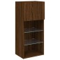 vidaXL TV-Schrank mit LED-Leuchten Braun Eichen-Optik 40,5x30x90 cm vidaXL TV-Schrank mit LED-Leuchten Braun Eichen-Optik 40,5x30x90 cm