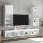 vidaXL TV-Schrank mit LED-Leuchten Weiß 40,5x30x102 cm vidaXL TV-Schrank mit LED-Leuchten Weiß 40,5x30x102 cm