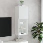 vidaXL TV-Schrank mit LED-Leuchten Weiß 40,5x30x102 cm vidaXL TV-Schrank mit LED-Leuchten Weiß 40,5x30x102 cm