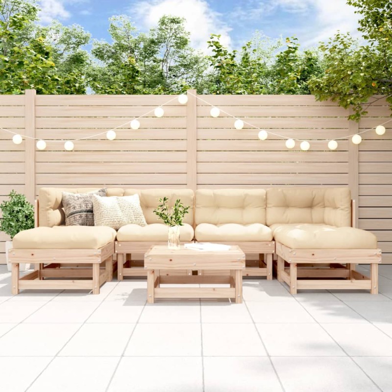 vidaXL 7-tlg. Garten-Lounge-Set Massivholz Kiefer vidaXL 7-tlg. Garten-Lounge-Set Massivholz Kiefer