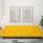 vidaXL Schlafsofa 2-Sitzer mit 2 Kissen Gelb Samt vidaXL Schlafsofa 2-Sitzer mit 2 Kissen Gelb Samt