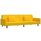 vidaXL Schlafsofa 2-Sitzer mit 2 Kissen Gelb Samt vidaXL Schlafsofa 2-Sitzer mit 2 Kissen Gelb Samt