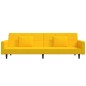 vidaXL Schlafsofa 2-Sitzer mit 2 Kissen Gelb Samt vidaXL Schlafsofa 2-Sitzer mit 2 Kissen Gelb Samt
