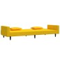 vidaXL Schlafsofa 2-Sitzer mit 2 Kissen Gelb Samt vidaXL Schlafsofa 2-Sitzer mit 2 Kissen Gelb Samt