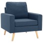 vidaXL 2-tlg. Sofagarnitur Stoff Blau vidaXL 2-tlg. Sofagarnitur Stoff Blau