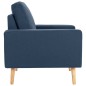 vidaXL 2-tlg. Sofagarnitur Stoff Blau vidaXL 2-tlg. Sofagarnitur Stoff Blau