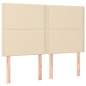 vidaXL Boxspringbett mit Matratze & LED Creme 140x200 cm Stoff vidaXL Boxspringbett mit Matratze & LED Creme 140x200 cm Stoff