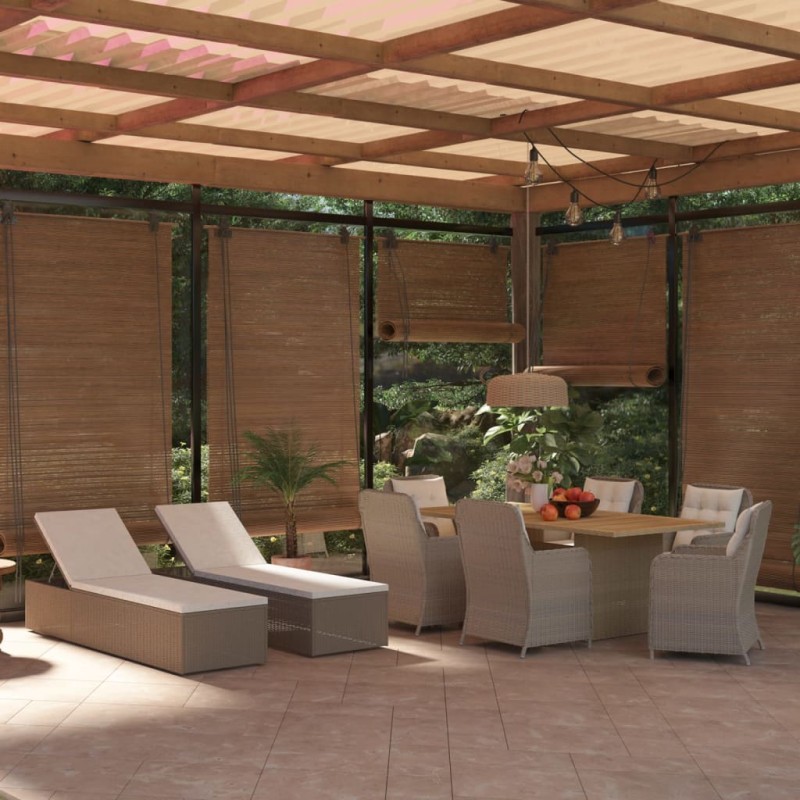 9-tlg. Garten-Essgruppe Poly Rattan Braun 9-tlg. Garten-Essgruppe Poly Rattan Braun