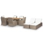 9-tlg. Garten-Essgruppe Poly Rattan Braun 9-tlg. Garten-Essgruppe Poly Rattan Braun