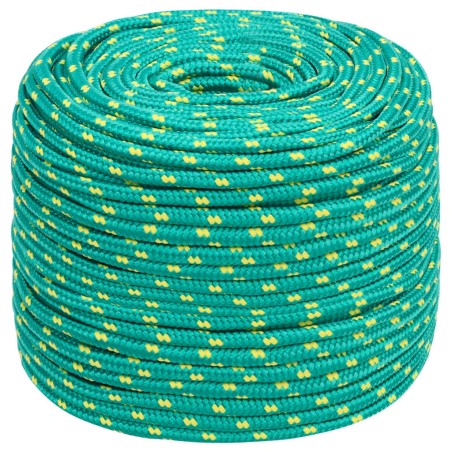 vidaXL Bootsseil Grün 10 mm 25 m Polypropylen