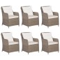 9-tlg. Garten-Essgruppe Poly Rattan Braun 9-tlg. Garten-Essgruppe Poly Rattan Braun