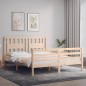 vidaXL Massivholzbett mit Kopfteil 160x200 cm vidaXL Massivholzbett mit Kopfteil 160x200 cm