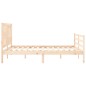 vidaXL Massivholzbett mit Kopfteil 160x200 cm vidaXL Massivholzbett mit Kopfteil 160x200 cm