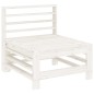 vidaXL Garten-Mittelsofa Weiß Massivholz Kiefer vidaXL Garten-Mittelsofa Weiß Massivholz Kiefer