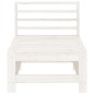 vidaXL Garten-Mittelsofa Weiß Massivholz Kiefer vidaXL Garten-Mittelsofa Weiß Massivholz Kiefer