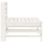 vidaXL Garten-Mittelsofa Weiß Massivholz Kiefer vidaXL Garten-Mittelsofa Weiß Massivholz Kiefer