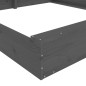 vidaXL Sandkasten mit Sitzen Grau Quadratisch Massivholz Kiefer vidaXL Sandkasten mit Sitzen Grau Quadratisch Massivholz Kiefer