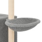 vidaXL Kratzbaum mit Sisal-Kratzsäulen Hellgrau 145 cm vidaXL Kratzbaum mit Sisal-Kratzsäulen Hellgrau 145 cm