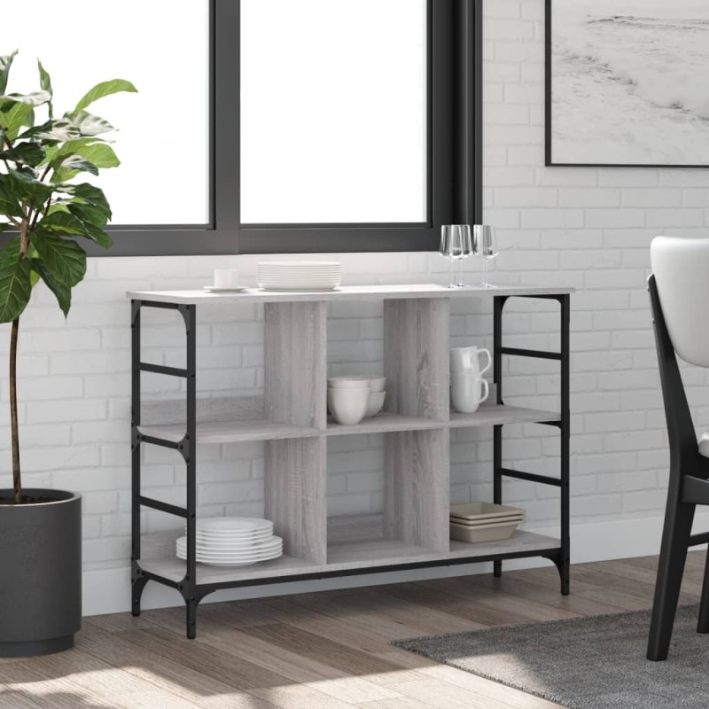 vidaXL Sideboard Grau Sonoma 102x32x73,5 cm Holzwerkstoff vidaXL Sideboard Grau Sonoma 102x32x73,5 cm Holzwerkstoff