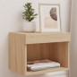 vidaXL Wand-Nachttische mit LED-Leuchten 2 Stk. Sonoma-Eiche vidaXL Wand-Nachttische mit LED-Leuchten 2 Stk. Sonoma-Eiche