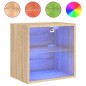 vidaXL Wand-Nachttisch mit LED-Leuchten Sonoma-Eiche vidaXL Wand-Nachttisch mit LED-Leuchten Sonoma-Eiche