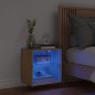 vidaXL Wand-Nachttisch mit LED-Leuchten Sonoma-Eiche vidaXL Wand-Nachttisch mit LED-Leuchten Sonoma-Eiche