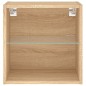 vidaXL Wand-Nachttisch mit LED-Leuchten Sonoma-Eiche vidaXL Wand-Nachttisch mit LED-Leuchten Sonoma-Eiche