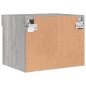 vidaXL Wand-Nachttische mit LED-Leuchten 2 Stk. Grau Sonoma
