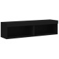 vidaXL TV-Schränke mit LED-Leuchten 2 Stk. Schwarz 60x30x30 cm vidaXL TV-Schränke mit LED-Leuchten 2 Stk. Schwarz 60x30x30 cm