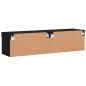 vidaXL TV-Schränke mit LED-Leuchten 2 Stk. Schwarz 60x30x30 cm vidaXL TV-Schränke mit LED-Leuchten 2 Stk. Schwarz 60x30x30 cm