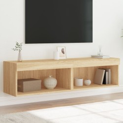vidaXL TV-Schränke mit LED-Leuchten 2 Stk. Sonoma-Eiche 60x30x30 cm