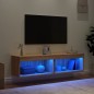 vidaXL TV-Schränke mit LED-Leuchten 2 Stk. Sonoma-Eiche 60x30x30 cm vidaXL TV-Schränke mit LED-Leuchten 2 Stk. Sonoma-Eiche 60x30x30 cm