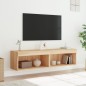 vidaXL TV-Schränke mit LED-Leuchten 2 Stk. Sonoma-Eiche 60x30x30 cm vidaXL TV-Schränke mit LED-Leuchten 2 Stk. Sonoma-Eiche 60x30x30 cm