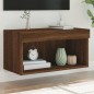 vidaXL TV-Schrank mit LED-Leuchten Braun Eichen-Optik 60x30x30 cm vidaXL TV-Schrank mit LED-Leuchten Braun Eichen-Optik 60x30x30 cm