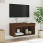 vidaXL TV-Schrank mit LED-Leuchten Braun Eichen-Optik 60x30x30 cm vidaXL TV-Schrank mit LED-Leuchten Braun Eichen-Optik 60x30x30 cm